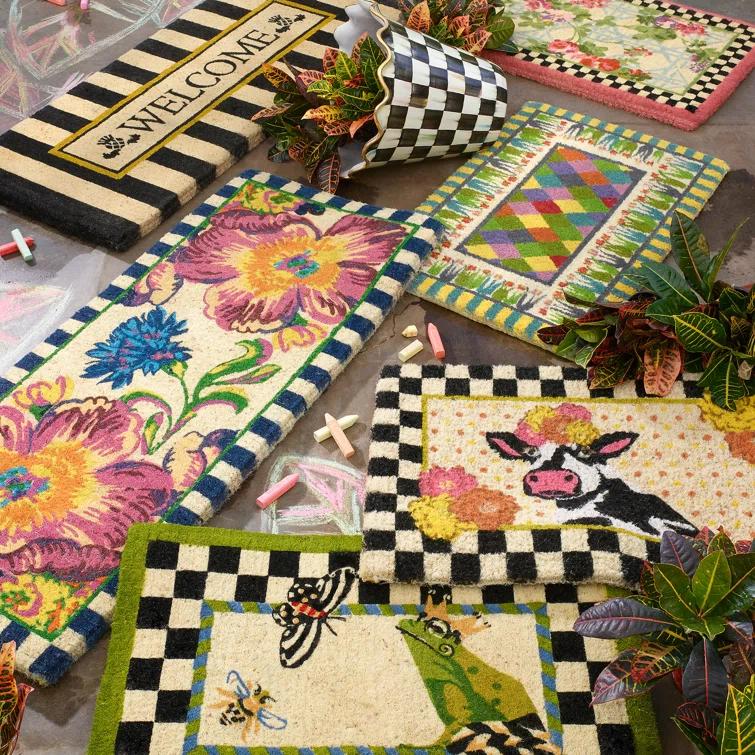 MacKenzie-Childs Flower Market Double Door Entrance Mat