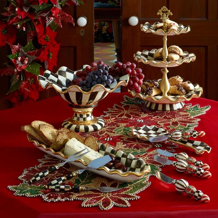 Courtly Check® Ceramic Three Tier Sweet Stand