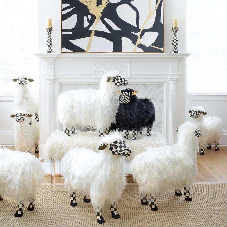 MacKenzie-Childs Courtly Check® Black Sheep - Small Figurine