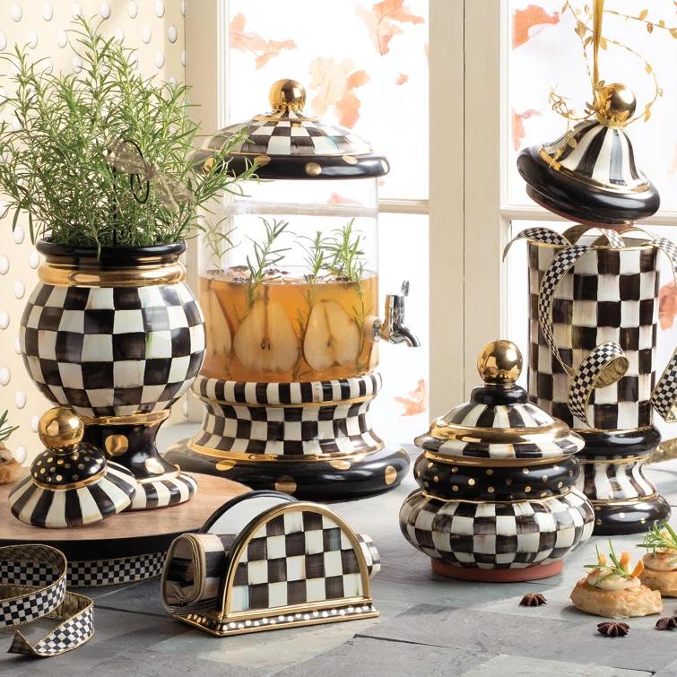 MacKenzie-Childs Courtly Check® Column Canister