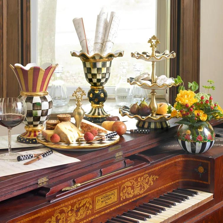 Courtly Check® Ceramic Three Tier Sweet Stand