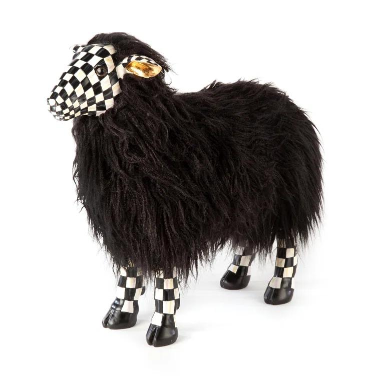 MacKenzie-Childs Courtly Check® Black Sheep - Small Figurine