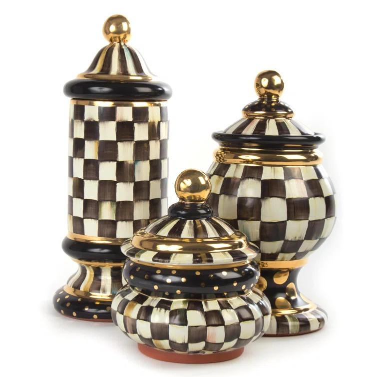 MacKenzie-Childs Courtly Check® Column Canister