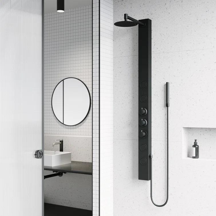 Sutton 58" H X 4" W EZDivert™ 4-Jet Shower System with Hand Shower Wand and Adjustable Shower Head