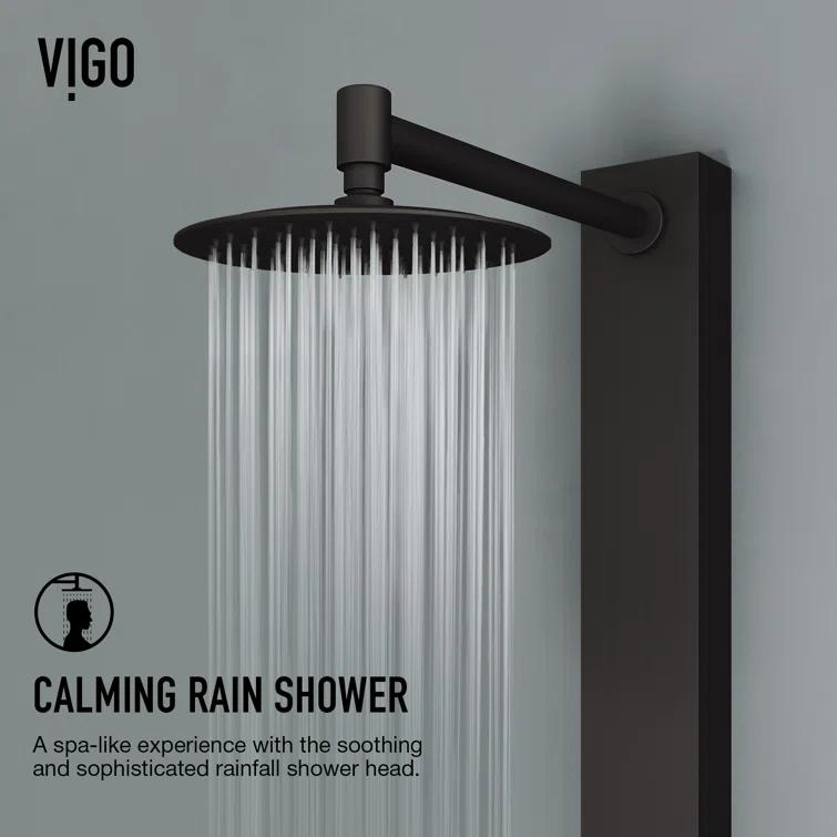 Sutton 58" H X 4" W EZDivert™ 4-Jet Shower System with Hand Shower Wand and Adjustable Shower Head