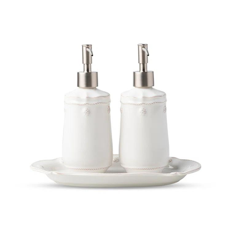 Juliska Berry & Thread Whitewash 3 Piece Essentials Bathroom Accesory Set