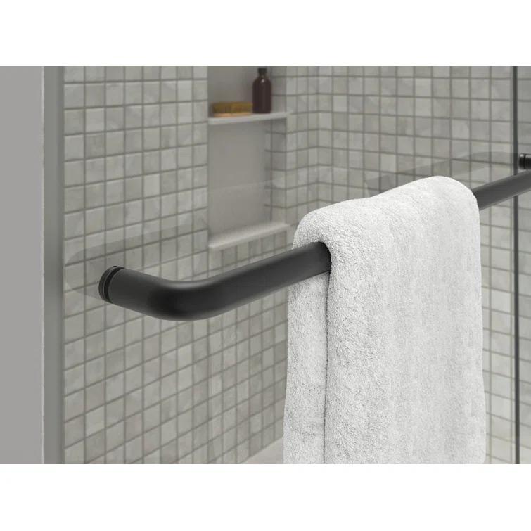 Elate Tall Sliding Shower Door, 75-1/2-In H X 56-1/4 - 59-5/8-In W, With Heavy 5/16-In Thick Crystal Clear Glass