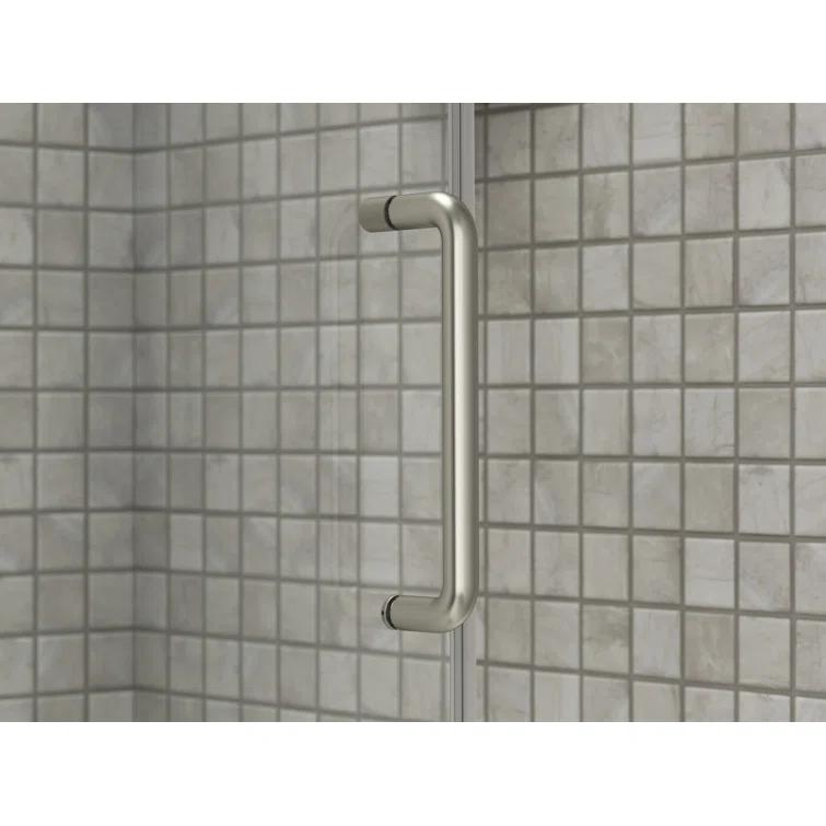 Elate Tall Sliding Shower Door, 75-1/2-In H X 56-1/4 - 59-5/8-In W, With Heavy 5/16-In Thick Crystal Clear Glass