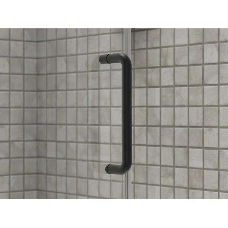Elate Tall Sliding Shower Door, 75-1/2-In H X 56-1/4 - 59-5/8-In W, With Heavy 5/16-In Thick Crystal Clear Glass