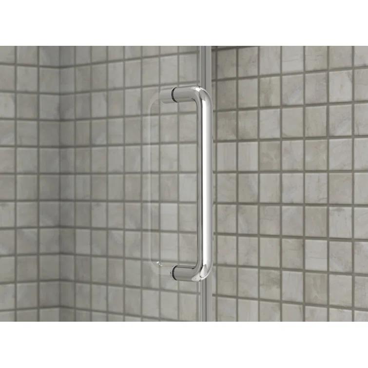 Elate Tall Sliding Shower Door, 75-1/2-In H X 56-1/4 - 59-5/8-In W, With Heavy 5/16-In Thick Crystal Clear Glass