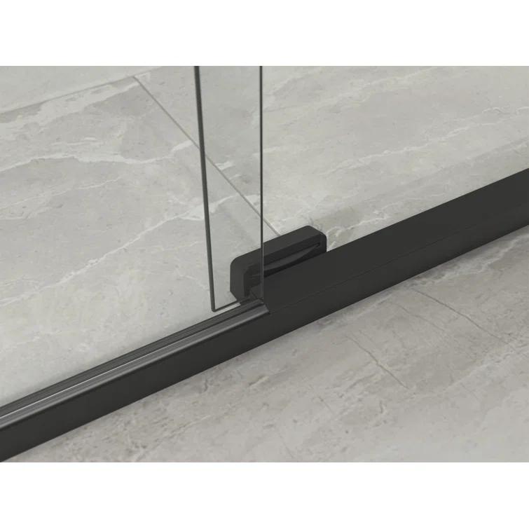 Elate Tall Sliding Shower Door, 75-1/2-In H X 56-1/4 - 59-5/8-In W, With Heavy 5/16-In Thick Crystal Clear Glass