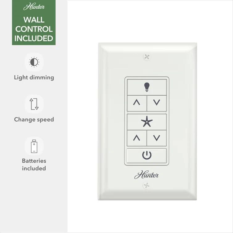 24" Seattle 4 - Blade Caged Ceiling Fan with Wall Control and LED Light Kit Included
