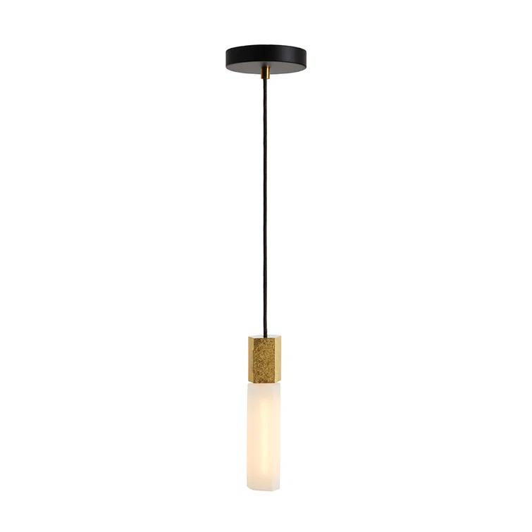 Tala Basalt Single Pendant Light - Brass