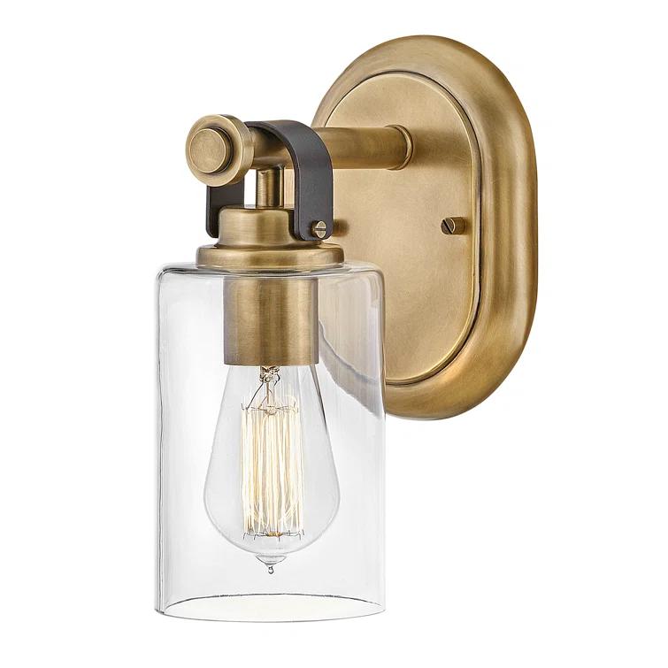 April Single Transparent Dimmable Bath Sconce