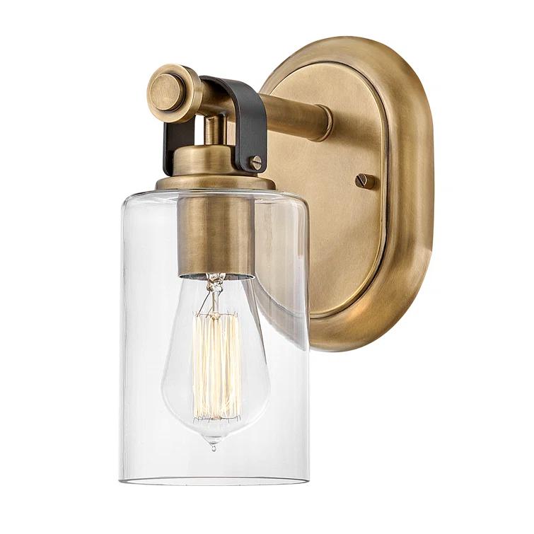 April Single Transparent Dimmable Bath Sconce