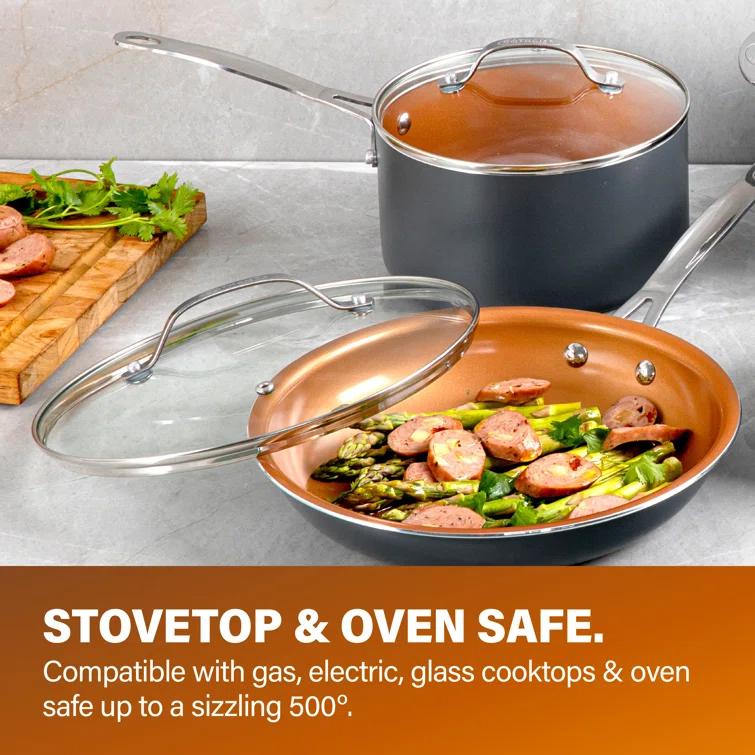 Gotham Steel 20 Piece Nonstick Cookware and Bakeware Set, Stay Cool Handles, Oven & Dishwasher Safe
