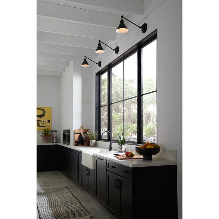 Arti 7.75-in Swing Arm Extendable Single Light Plug-In Sconce with On/Off Switch