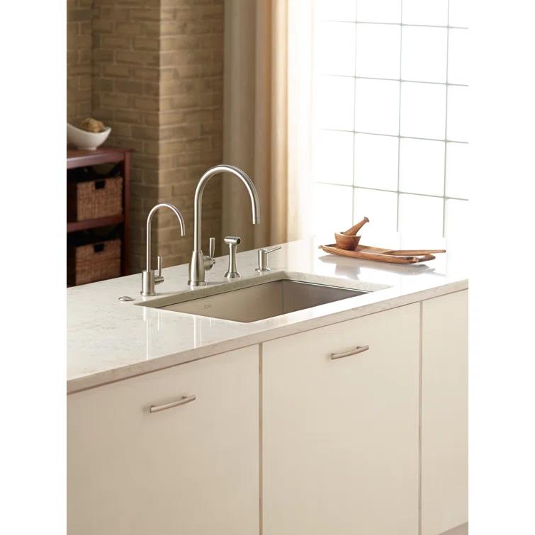 Perrin & Rowe Holborn Kitchen Faucet With Side Spray U.4846LS-PN-2