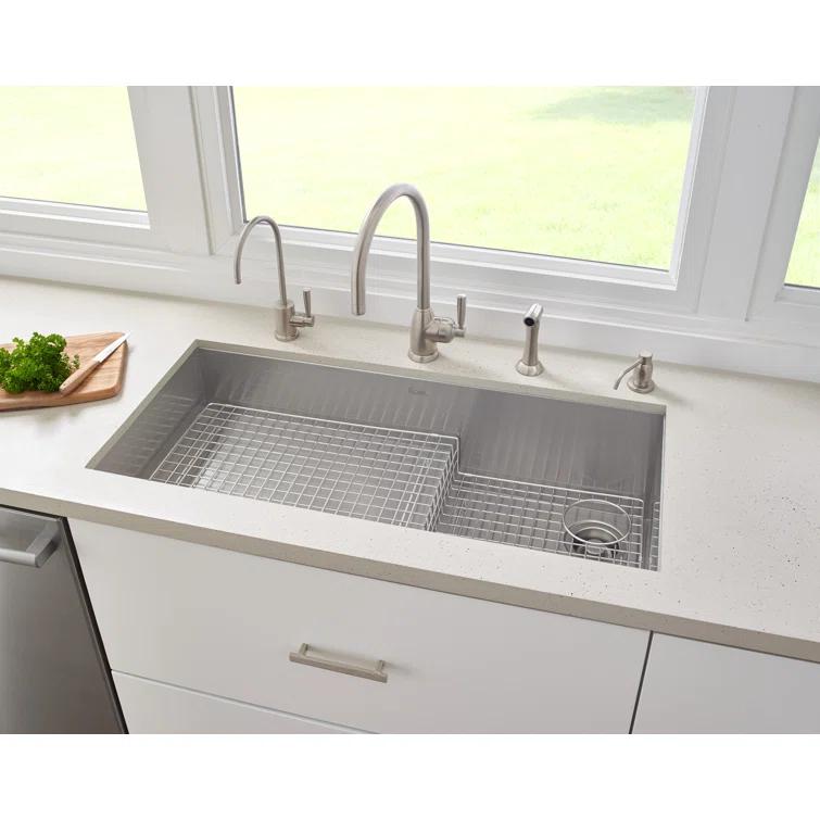Perrin & Rowe Holborn Kitchen Faucet With Side Spray U.4846LS-PN-2