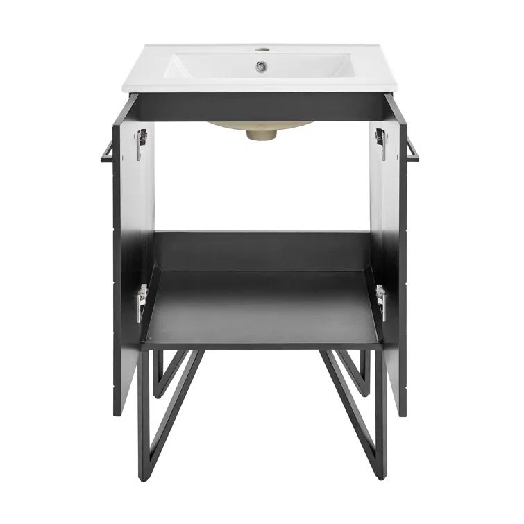 Annecy 24 In. Bathroom Vanity With Ceramic Sink Top