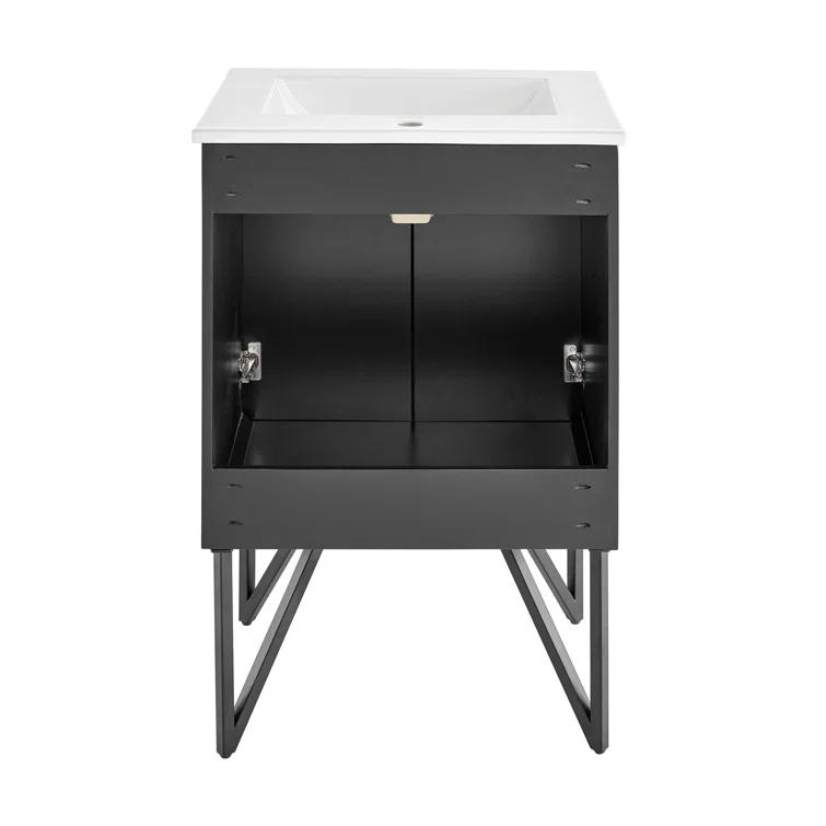 Annecy 24 In. Bathroom Vanity With Ceramic Sink Top