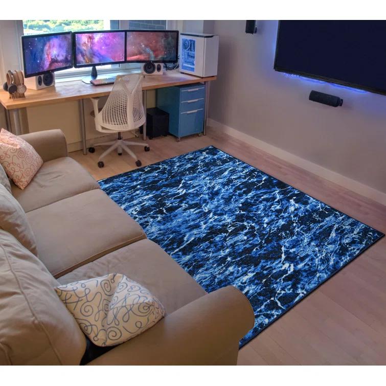 Mossy Oak Elements Aqua Camouflage Rug