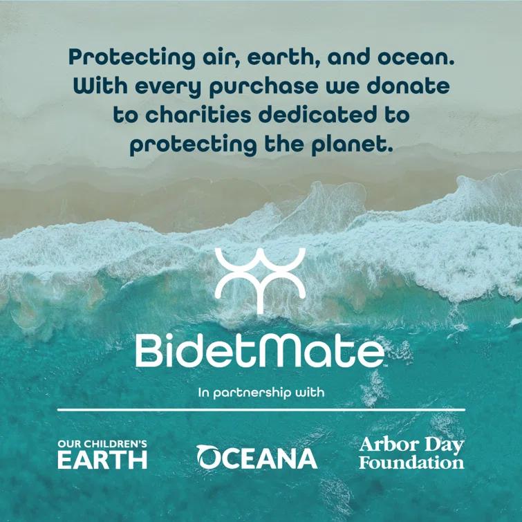 BidetMate Elongated Toilet Seat Bidet BM-2000R-E