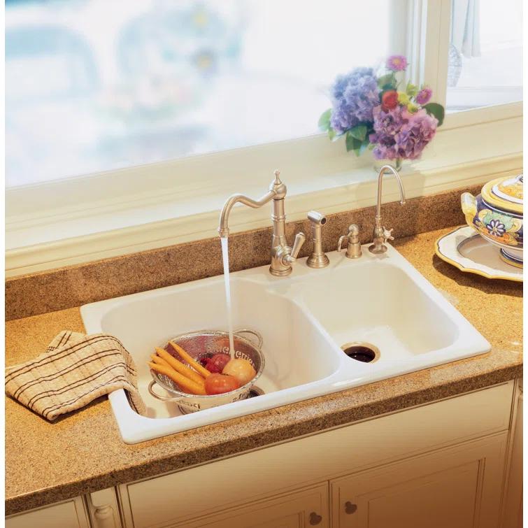 Edwardian Kitchen Faucet With Side Spray