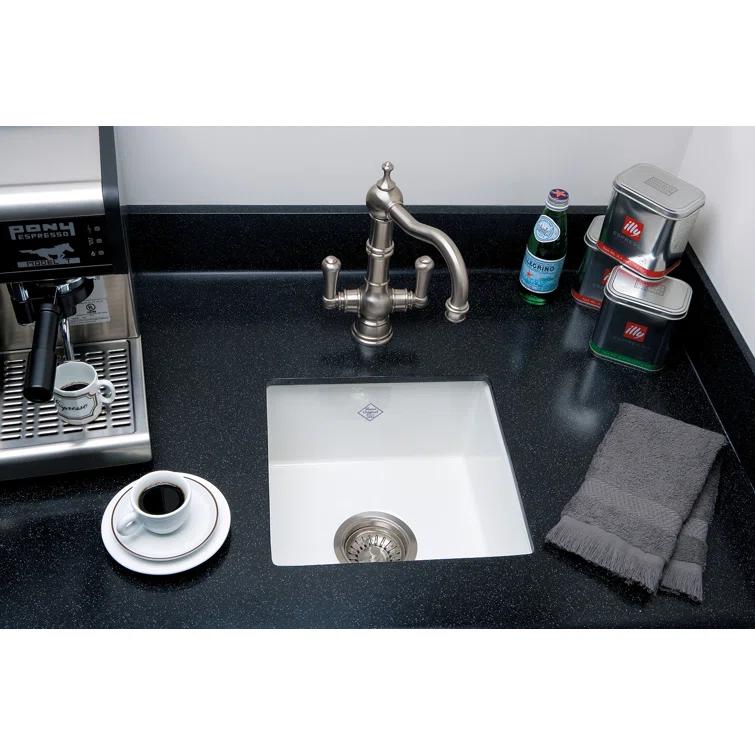 Perrin & Rowe U.4759STN-2 Edwardian Two Handle Bar/Food Prep Kitchen Faucet