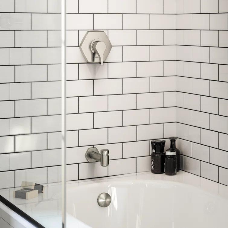 Hansgrohe Locarno Transitional 1-Handle 7-Inch Wide Pressure/ Shower Balance Valve Trim Only In Matte Black, 04822670