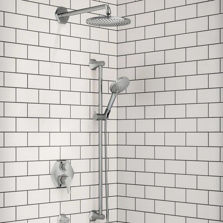 Hansgrohe Locarno Transitional 2-Handle 7-Inch Wide , Temperature Memory, Thermostatic Valve Trim Only, With Diverter In Chrome, 04820000