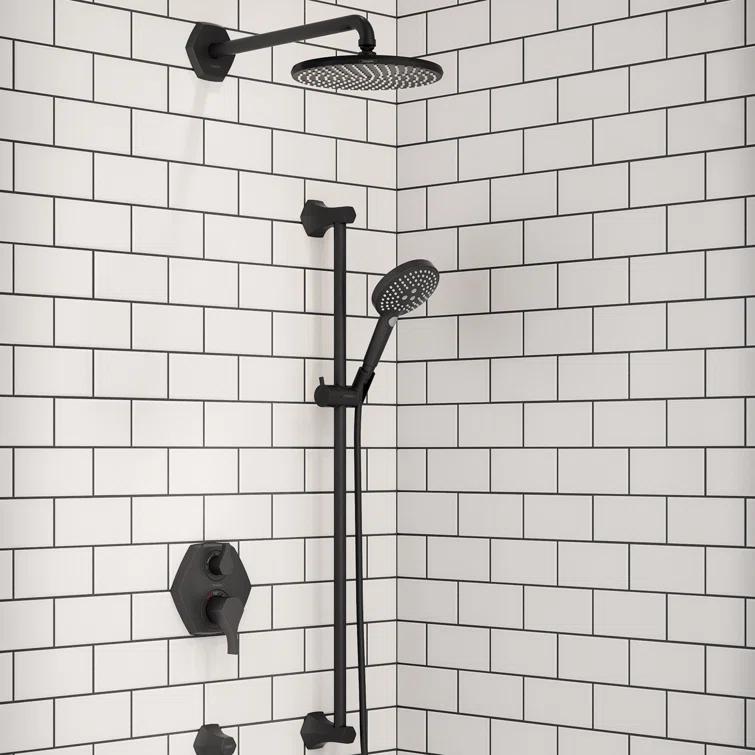 Hansgrohe Locarno Transitional 2-Handle 7-Inch Wide , Temperature Memory, Thermostatic Valve Trim Only, With Diverter In Chrome, 04820000