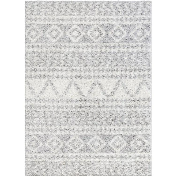 Marandia Geometric Gray Area Rug
