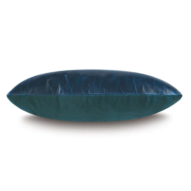 Tudor Rectangular Leather Pillow Cover & Insert