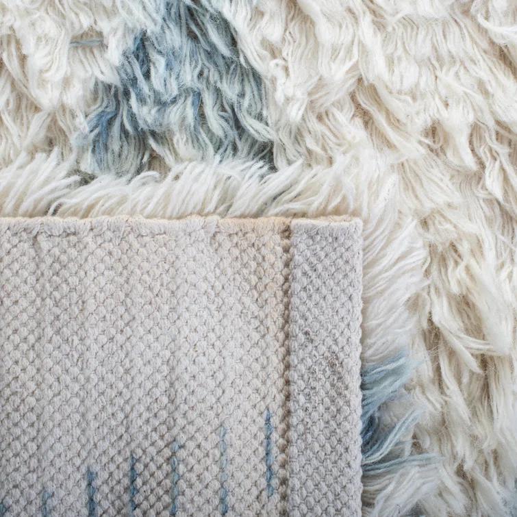 Kenya Hand Knotted 80% Wool, 20% Cotton Geometric Rug