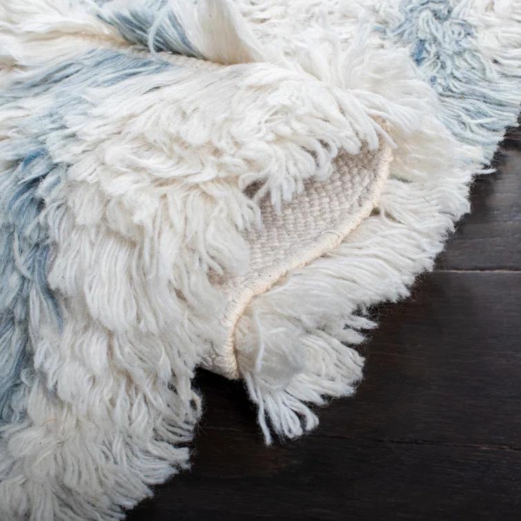 Kenya Hand Knotted 80% Wool, 20% Cotton Geometric Rug