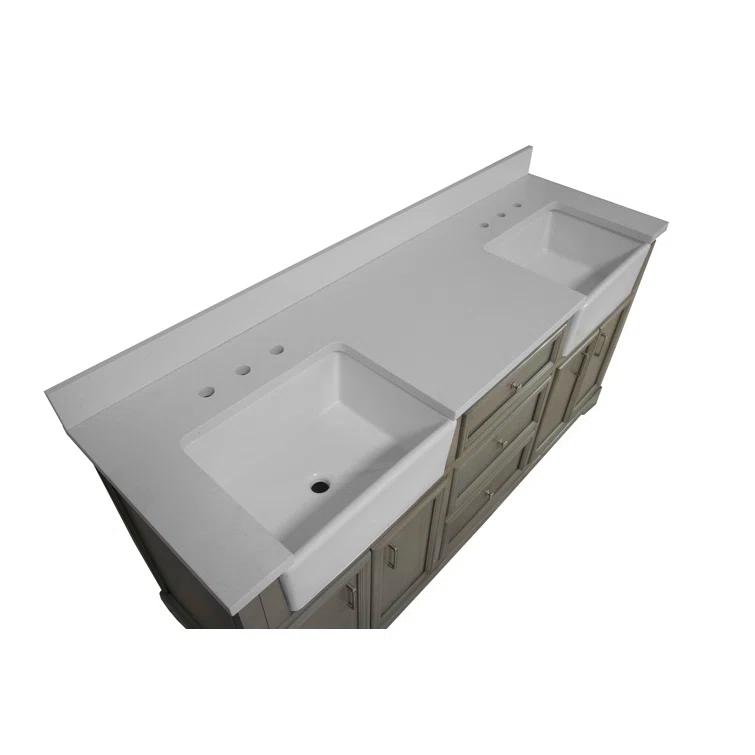 Emiliano 72'' Double Bathroom Vanity with Top