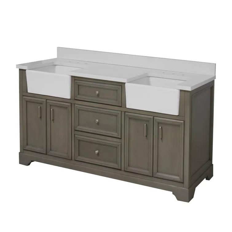 Emiliano 72'' Double Bathroom Vanity with Top
