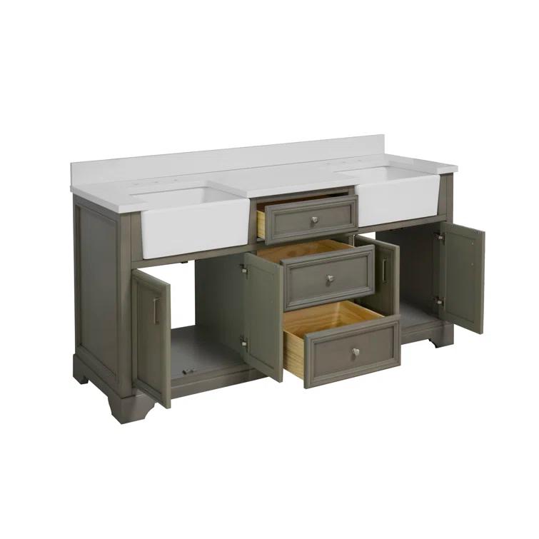 Emiliano 72'' Double Bathroom Vanity with Top