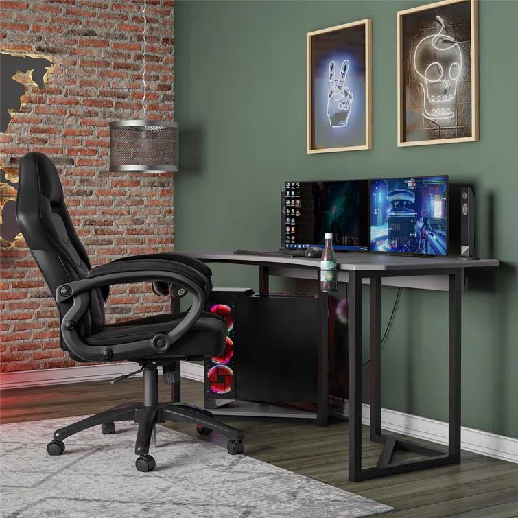 Quest Gaming Desk with CPU Stand