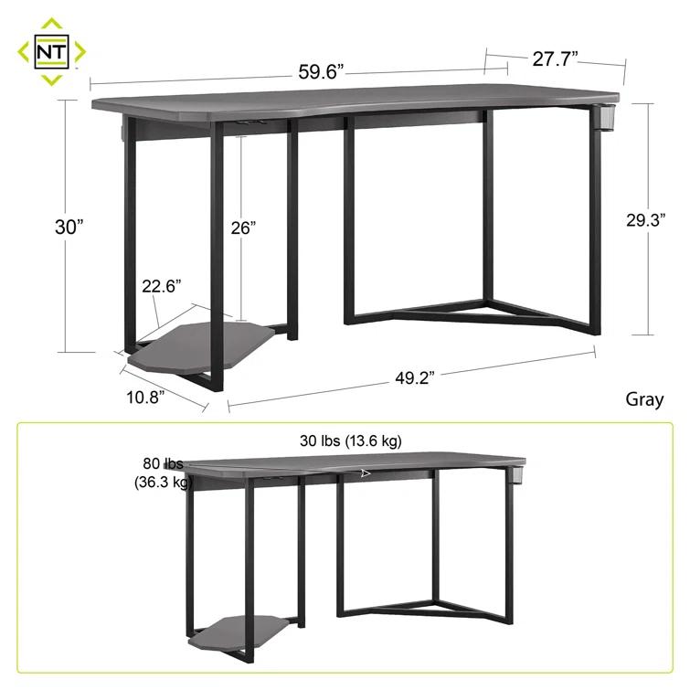 Quest Gaming Desk with CPU Stand