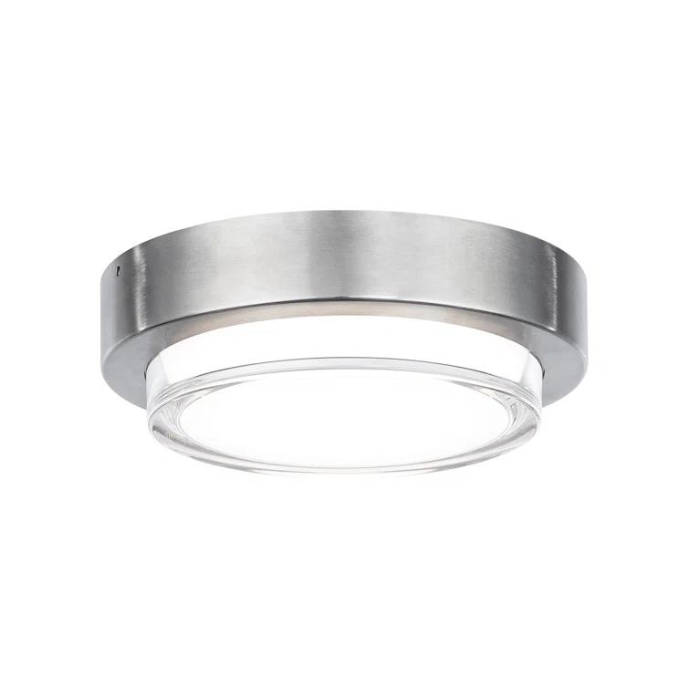 Modern Forms 7.75" Square LED Outdoor Flush Mount in Stainless Steel