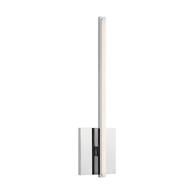 Kenway Chrome 1-Light LED Acrylic Shade Sconce, Dimmable