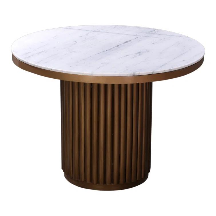 Ione 42'' Round Marble Dining Table
