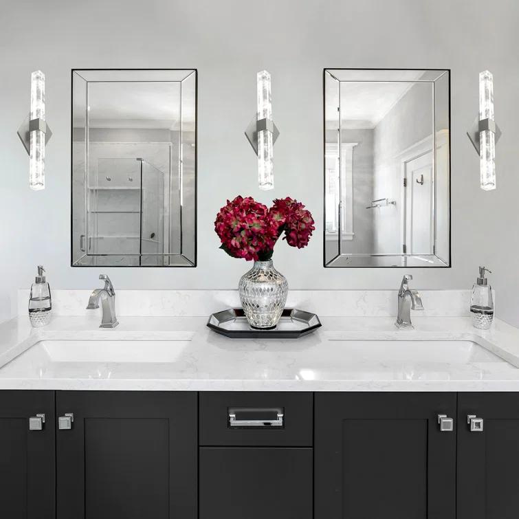 Modern Forms Regal 18" Dimmable LED Vanity Light With Crystal Shade