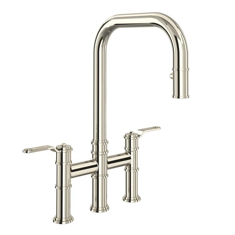 Armstrong Pull-Down Bridge Kitchen Faucet With U-Spout