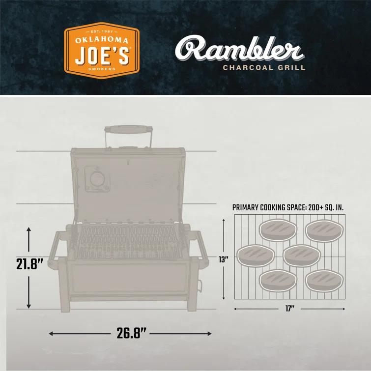 Oklahoma Joe's Rambler Tabletop Portable Charcoal Grill