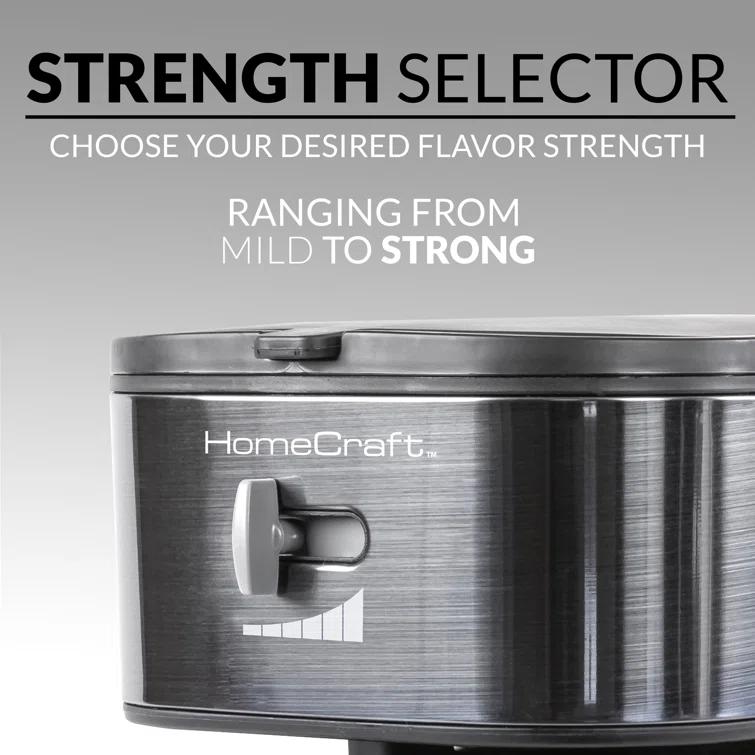 HomeCraft HCIT3BS 3-Quart Black Stainless Steel Café' Ice Iced Coffee and Tea Brewing System