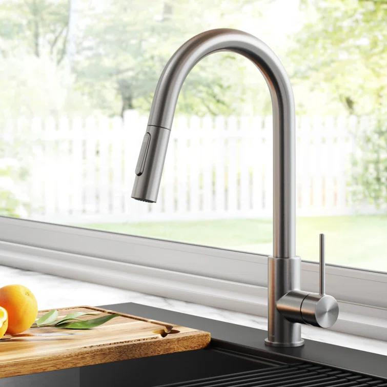 KRAUS Oletto Single Handle Pull Down Kitchen Faucet