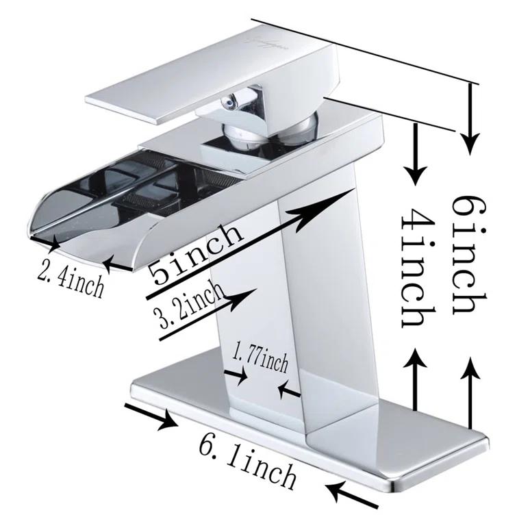 VIBRANTBATH YZJ9009-C-2 Single-Hole Single-handle Bathroom Faucet with Drain Assembly
